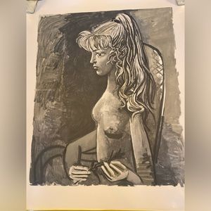 Picasso lithograph print "Sylvette Au Fauteuil"